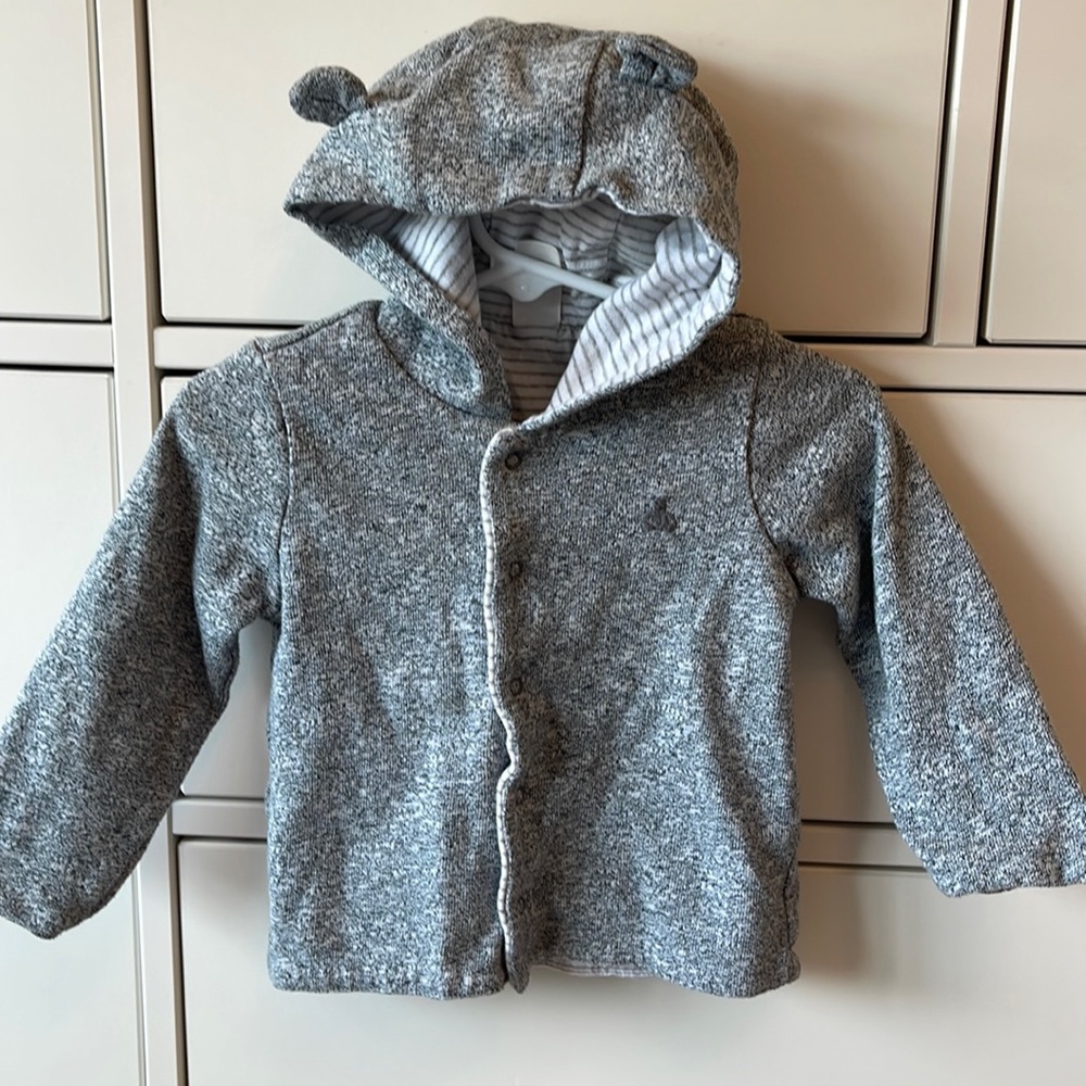 Baby Gap Grey Reversible Snap Up Jacket